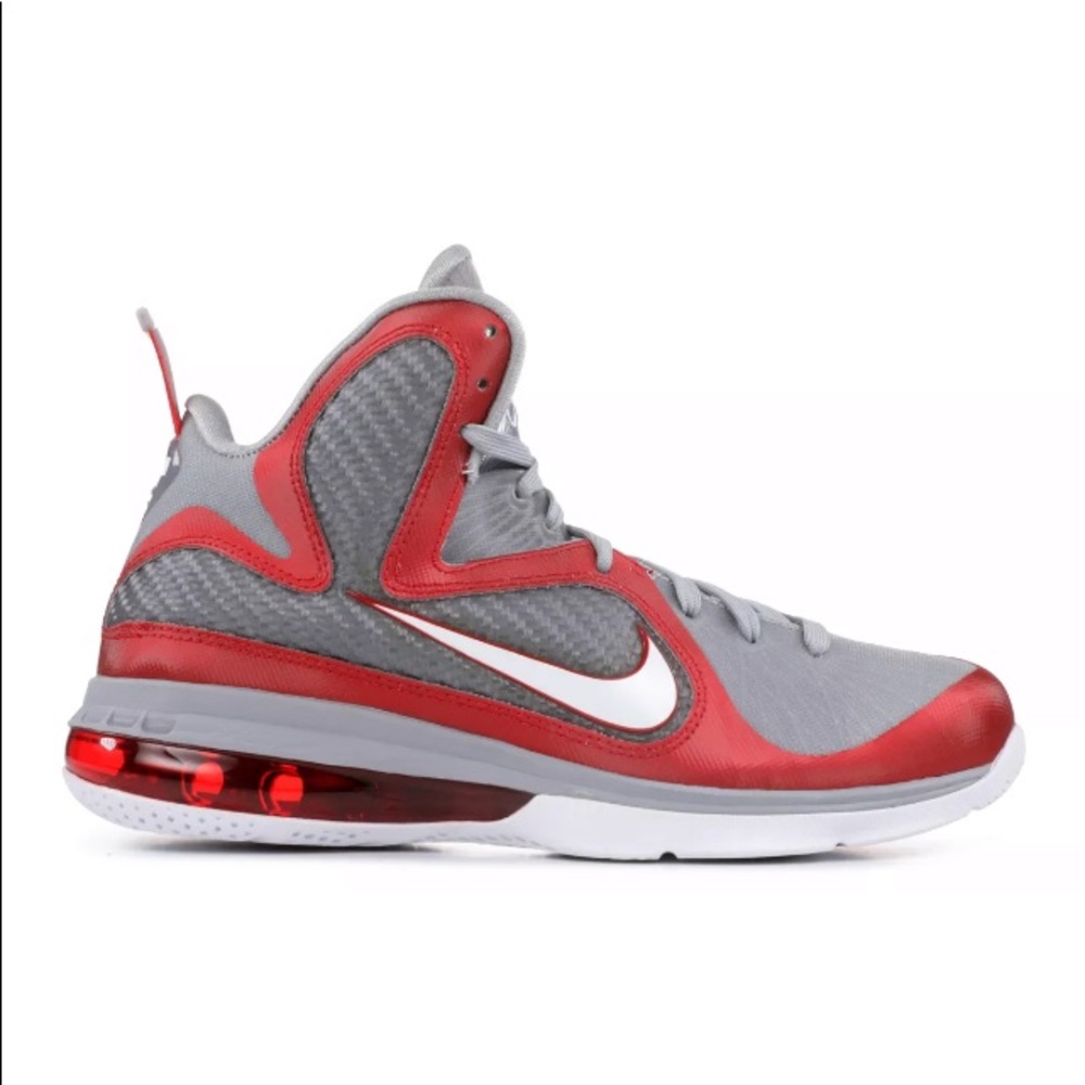 LeBron 9 Ohio State Red White & Wolf Grey.